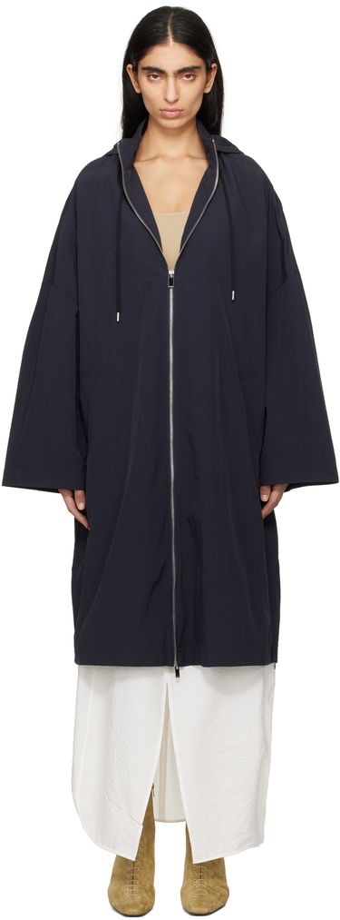 Tuulitakki TOTEME TOTEME Windbreaker Hooded Coat Tummansininen | 252-WRO0172-FB0367, 0