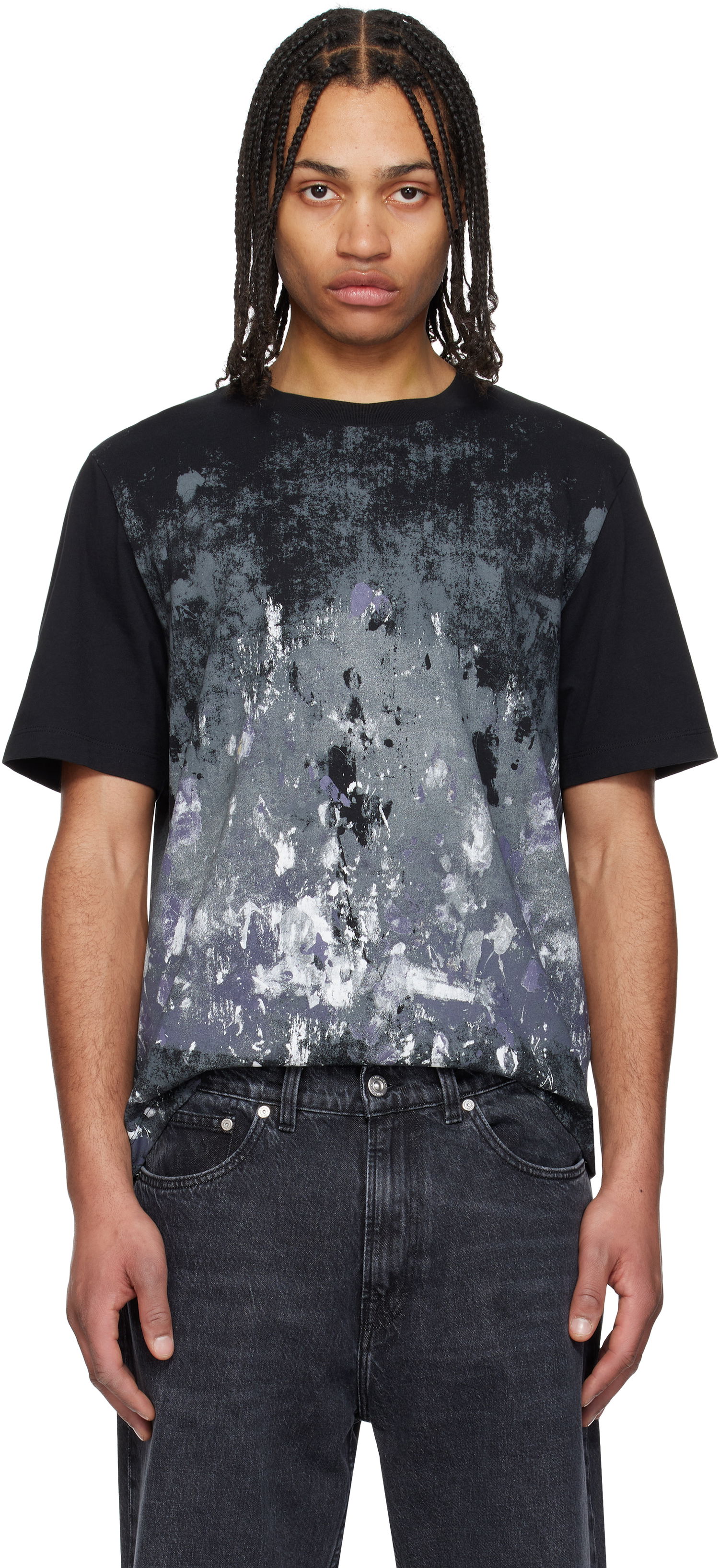 T-paita rag & bone Rag & Bone Splatter Print T-Shirt Musta | MBC25ST033KJ33, 0