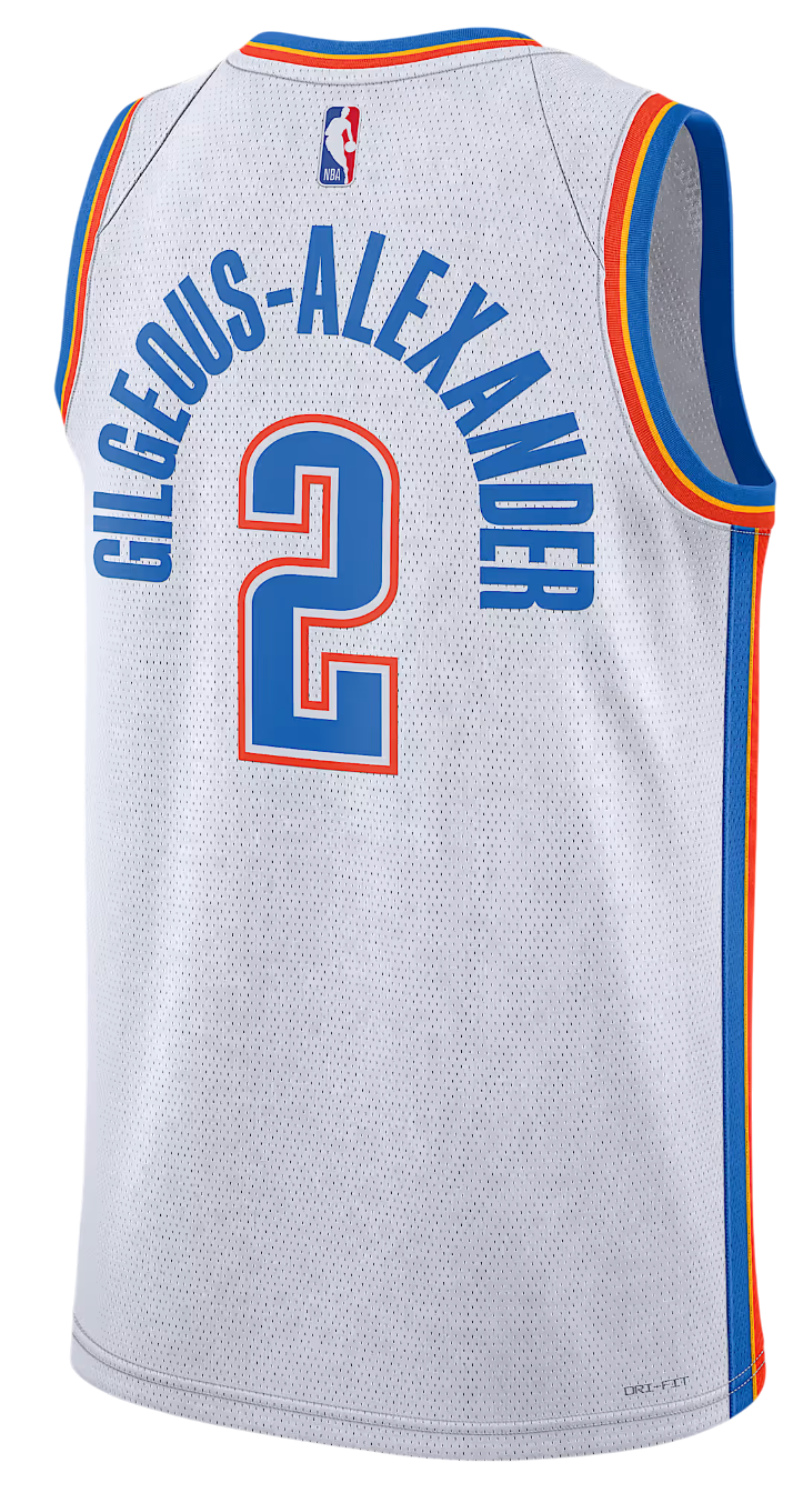 Jersey Nike Oklahoma City Thunder Association Edition 2022/23 Swingman Jersey Valkoinen | DN2088-100, 0