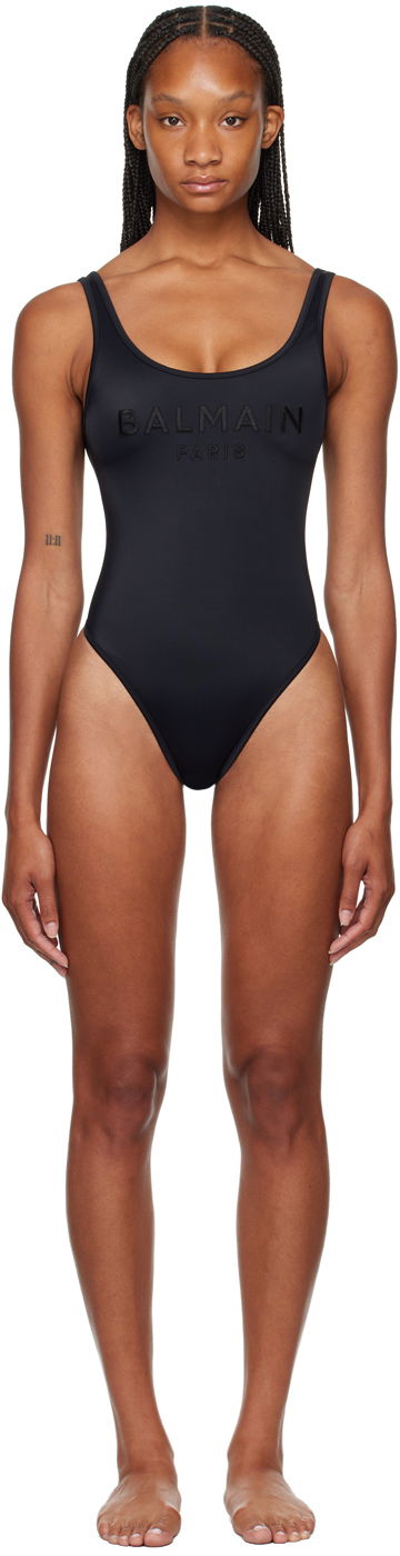 Uimapuvut Balmain Black Logo Swimsuit Musta | BKBG72100