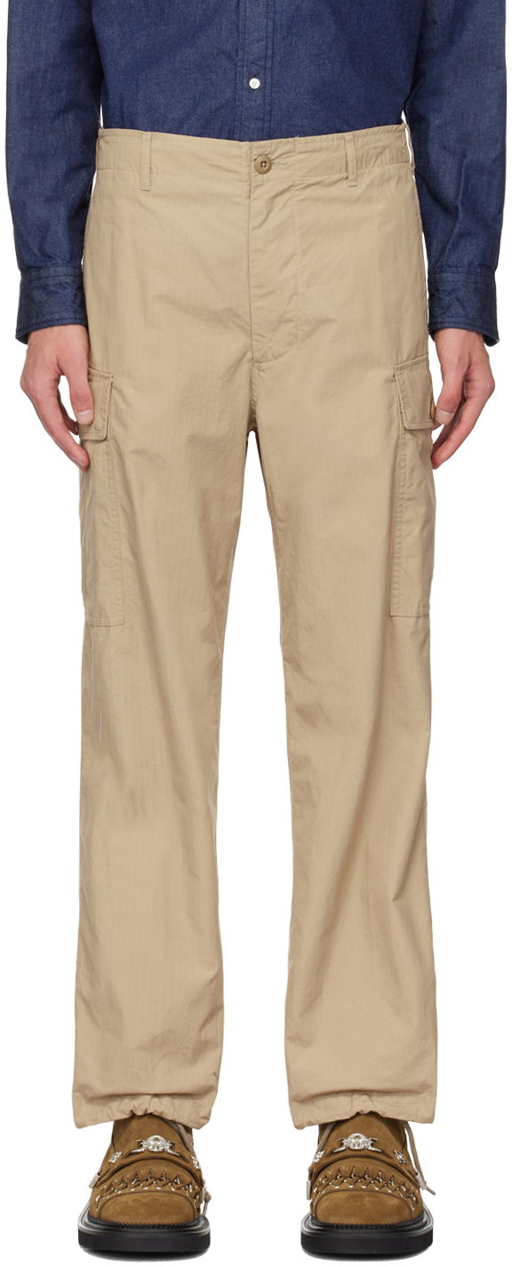 Cargo housut BEAMS BEAMS PLUS Military Cargo Pants Beige | 3824-0081-803