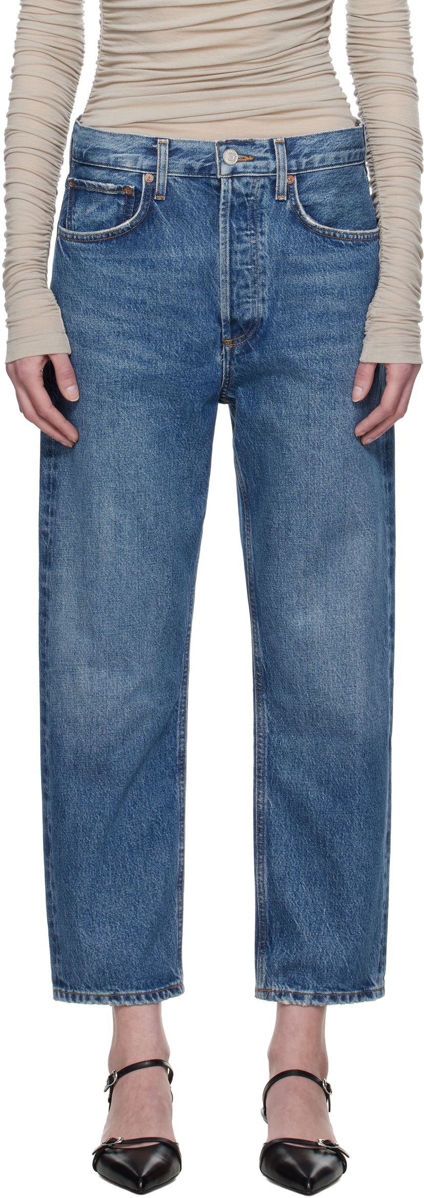 Jeans AGOLDE AGOLDE 90's Crop Mid Rise Straight Jeans Sininen | A173-1535