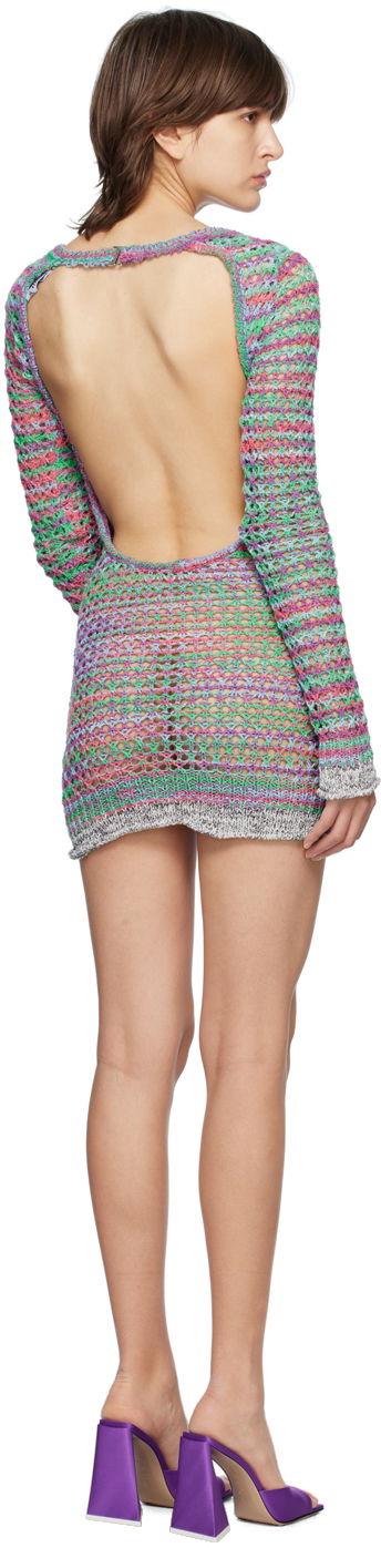Mekko The Attico The Attico Open Knit Minidress Monivärinen | 232WCA192 KC062, 2