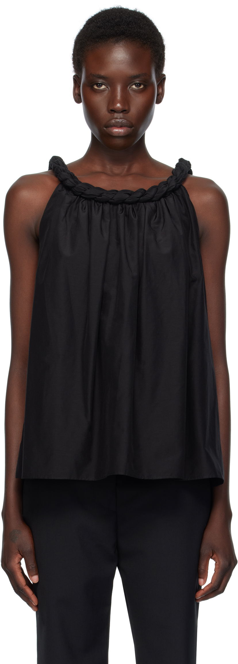 Tankkitoppi Loulou de Saison Loulou de Saison Garino Sleeveless Top Musta | GARINO