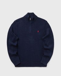 Knitted Half-Zip Sweater with Embroidered Logo