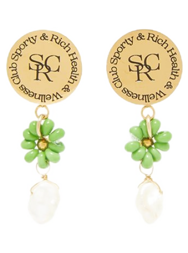 Korvakorut Sporty & Rich Flower and Bead Earrings Metallinen | AC462-PE