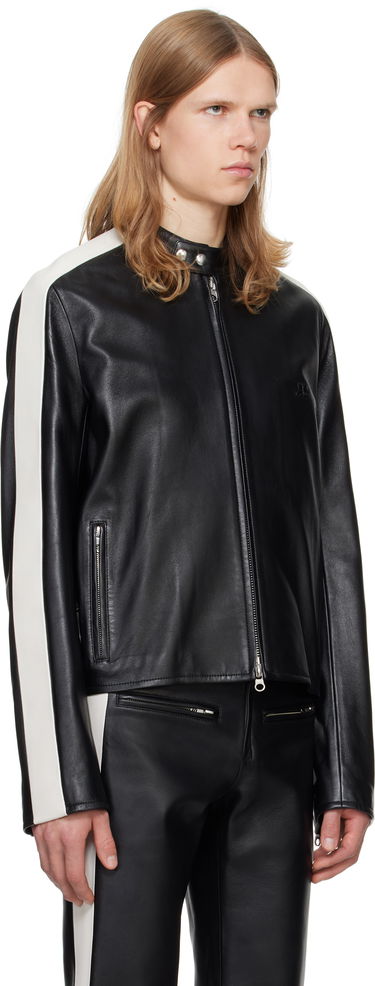 Takki Courrèges Courrèges Contrast Biker Jacket Musta | 324LBL199CV0005, 1