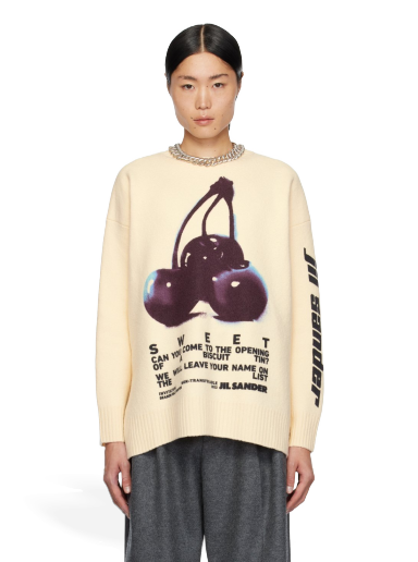 Villapaita Jil Sander Printed Sweater Beige | J21GP0137 J14661