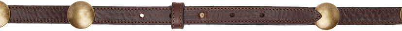 Vyöt ISABEL MARANT Isabel Marant Karlo Leather Belt with Metal Conchos Ruskea | CE333CFA-C2B02A
