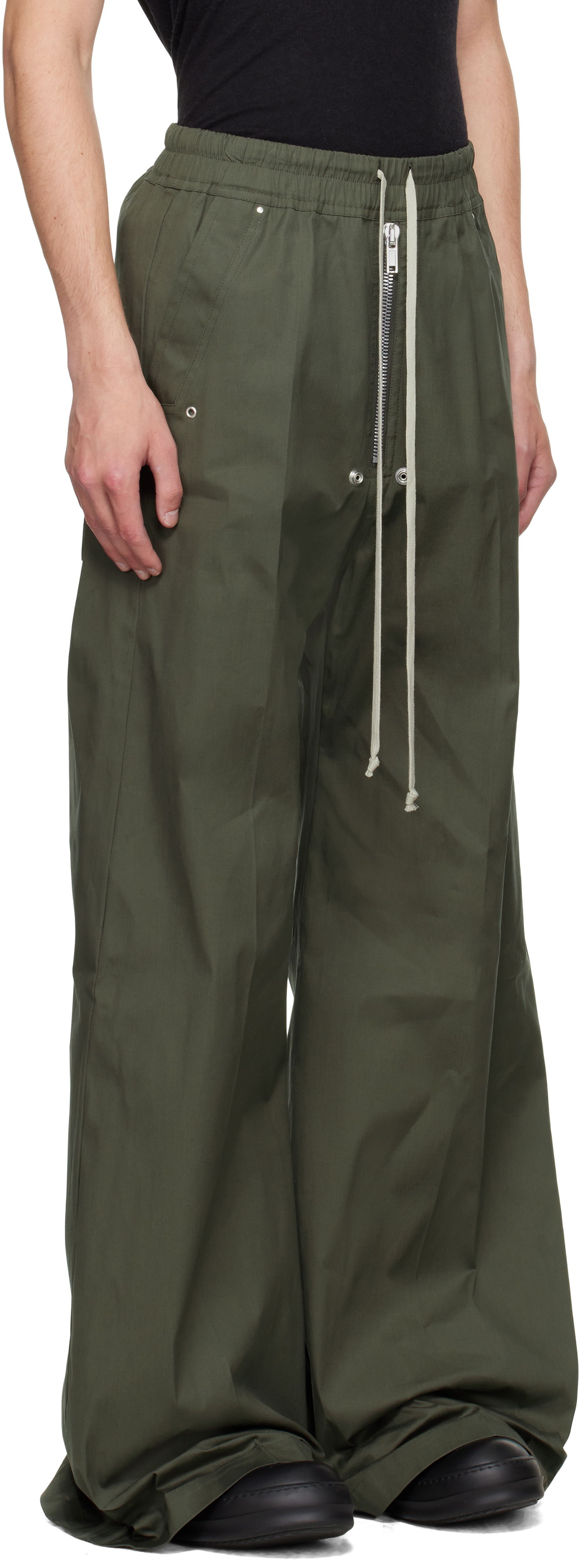 Housut Rick Owens Rick Owens Concordians Wide Bela Trousers Vihreä | RU02E1366 TE, 1