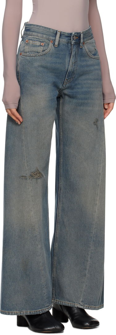 Jeans Maison Margiela MM6 Maison Margiela Distressed Wide-Leg Jeans Sininen | S52LA0238 M30017, 1