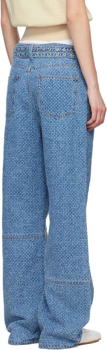 Jeans GANNI GANNI Izey Fluffy Belt Jeans Sininen | J1721, 2
