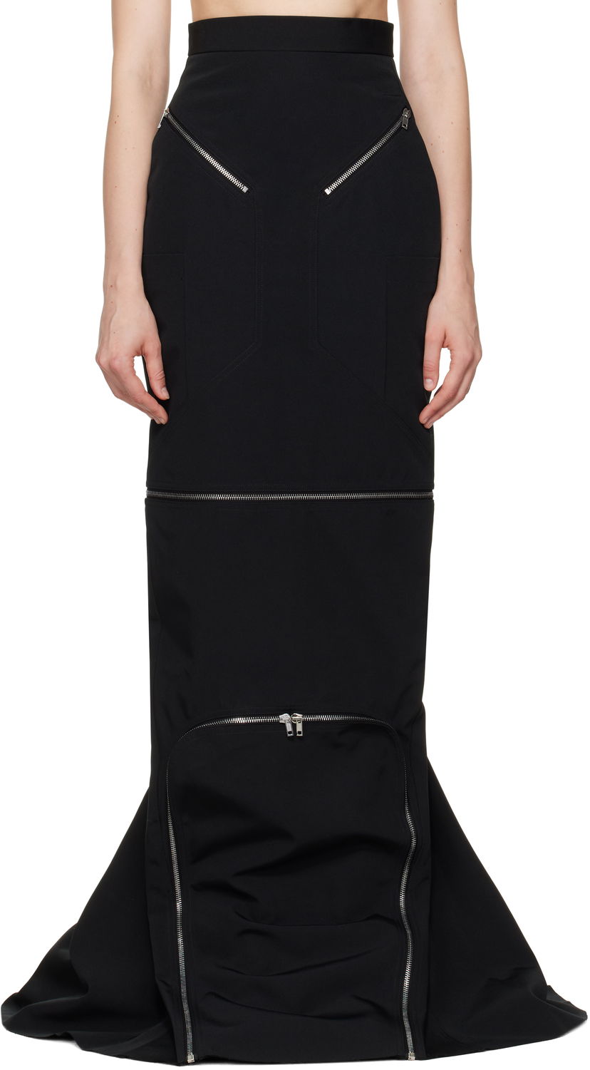 Hame Rick Owens Rick Owens Hollywood Headon Maxi Skirt Musta | RO01E7399 PCVS