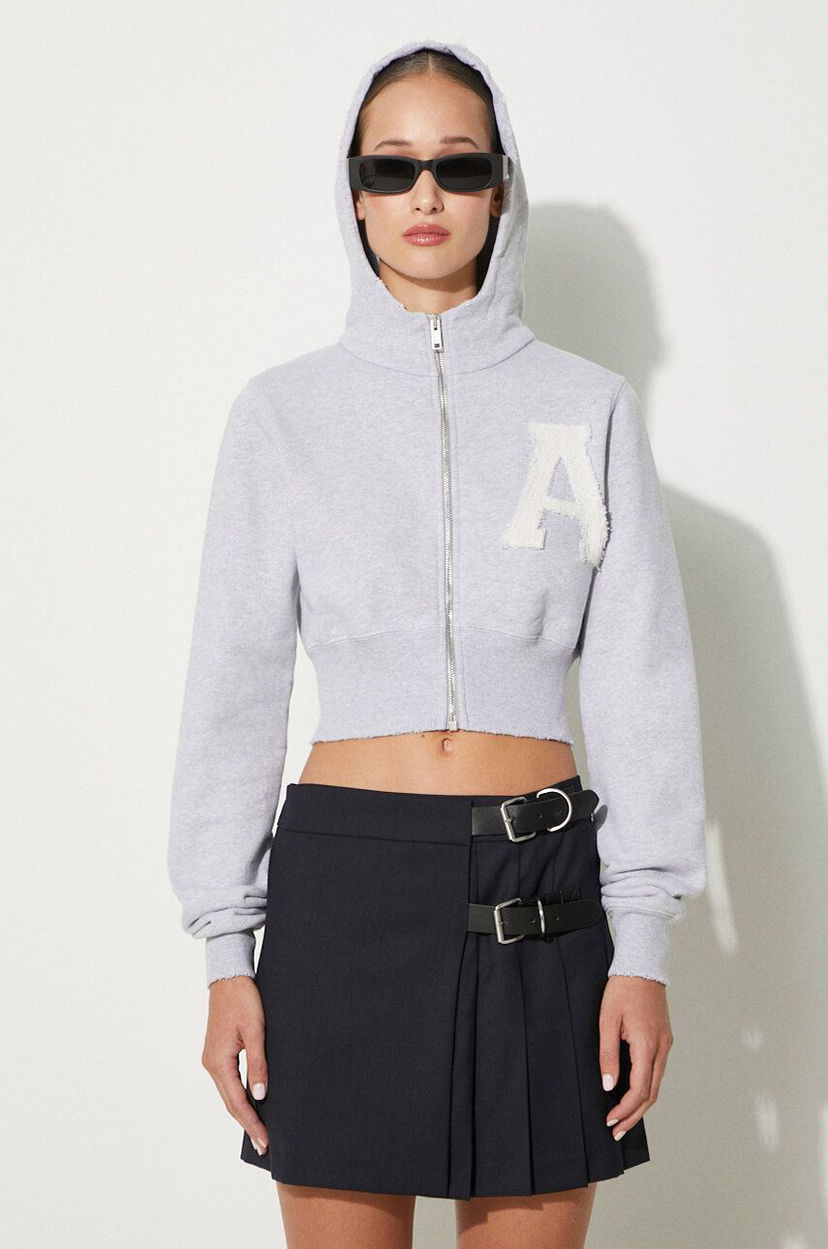 Huppari Ambush Crop Hoodie With Hood Harmaa | BWBB002F24FLE0020505