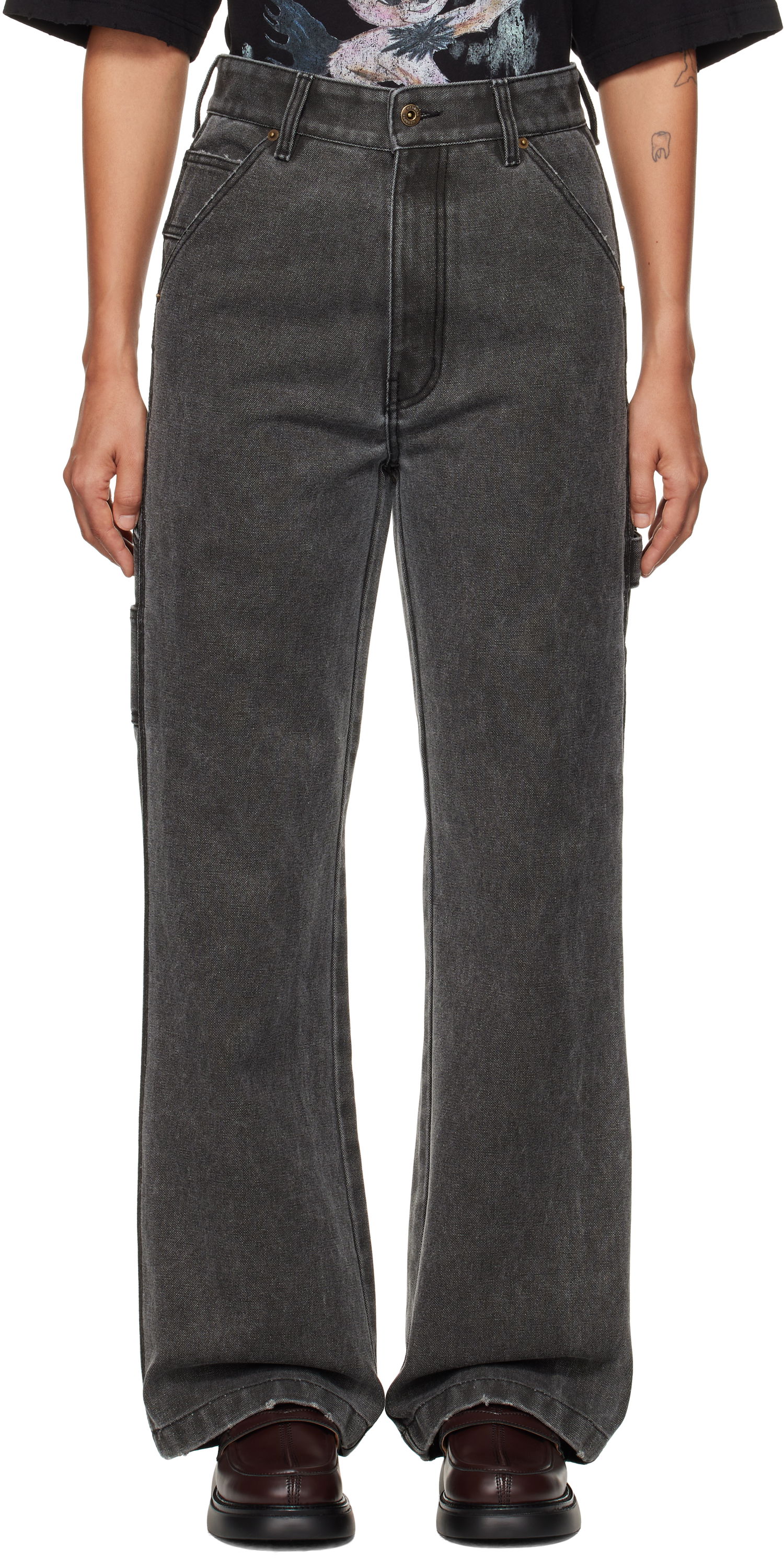 Jeans We11done We11done Carpenter Jeans Harmaa | WD-PT3-24-265-W-BK, 0