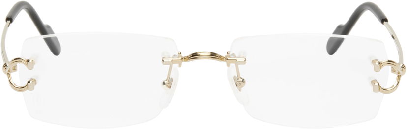 Aurinkolasit Cartier Cartier Décor C Classique Rimless Glasses Metallinen | CT0563O-001
