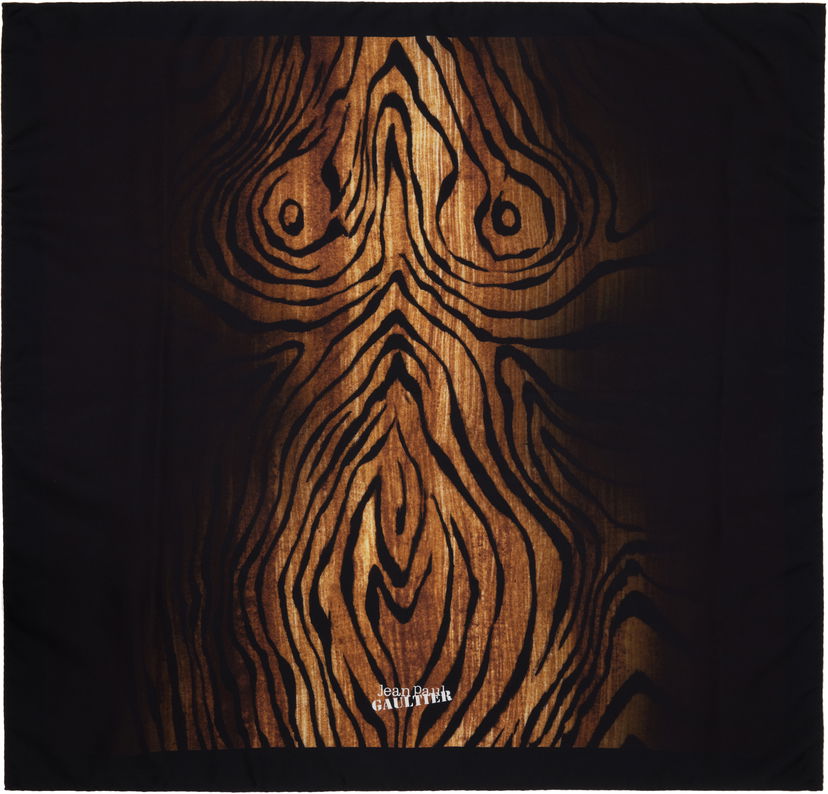 Huivi Jean Paul Gaultier Jean Paul Gaultier 'The Wood' Silk Scarf Musta | 25/03-U-AC025-W033-0060