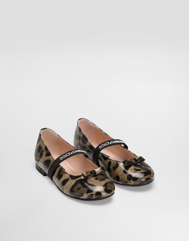 Tennarit ja kengät Dolce & Gabbana Dolce & Gabbana Printed Shiny Calfskin Ballet Flats Ruskea | D11294AM568HA93M, 2