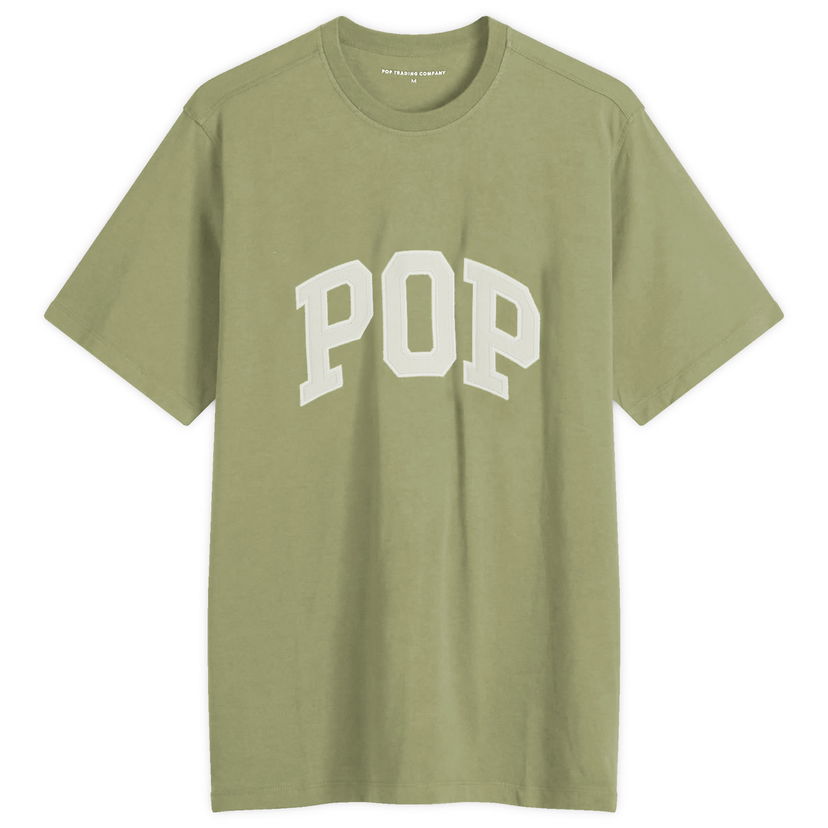 T-paitoja ja toppeja Pop Trading Company T-Shirt Arch Logo Large Vihreä | POPAW24-02-016