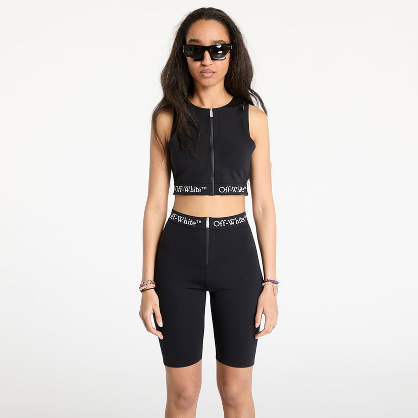 Verryttelypuku Off-White Off-White Logoband Zipped Rowing Top Musta | OWVO056S25JER0011000