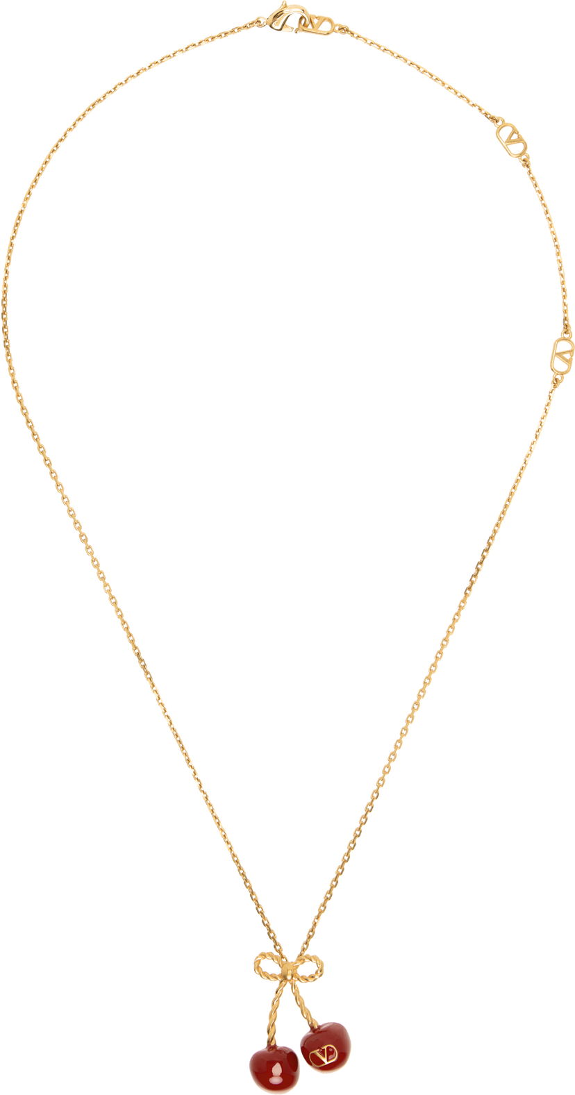 Kaulakoru Valentino Valentino Garavani Chez Valentino Gold-Tone Cherry Necklace Metallinen | 6W0J0Z81MJP