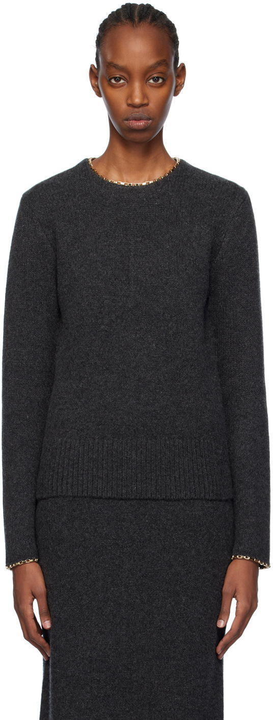 Villapaita TOTEME TOTEME Chain-Edge Sweater Harmaa | 241-WRT1015-YA0004