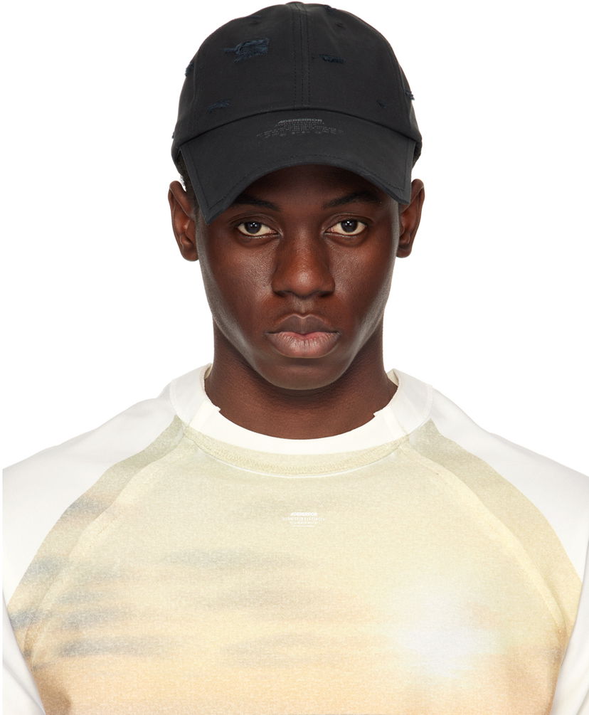 Korkki ADER ERROR Sore Distressed Baseball Cap Musta | BN01SSHW0201BK