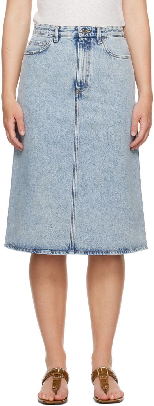 Hame TOTEME Five-Pocket Denim Midi Skirt Sininen | 243-WRB0193-FB0045
