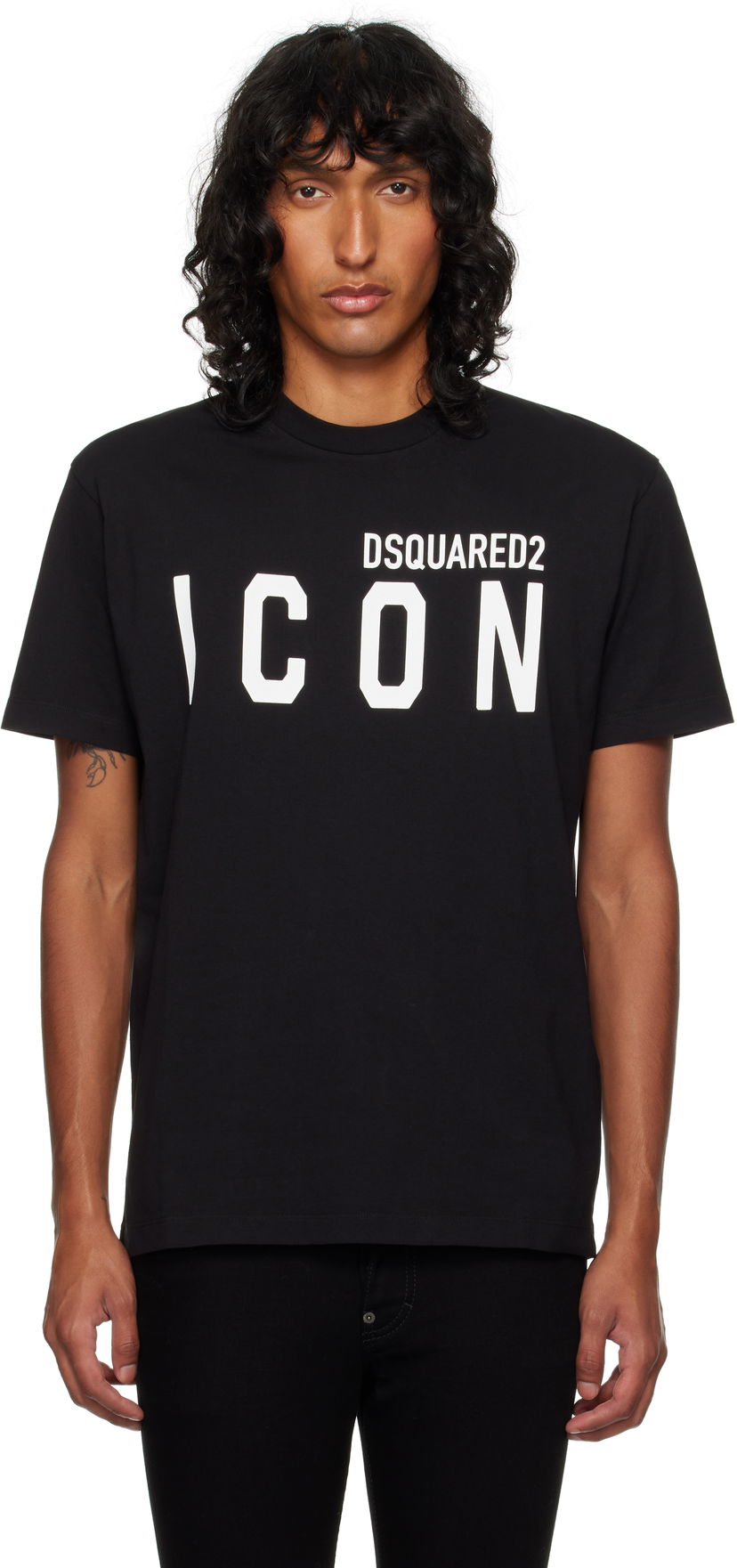 T-paita DSQUARED2 Dsquared2 'Icon' Cool Fit T-Shirt Musta | S79GC0003_D20020