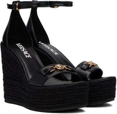 Tennarit ja kengät Versace Medusa '95 Leather Wedge Sandals Musta | 1014100_DVT2P, 3