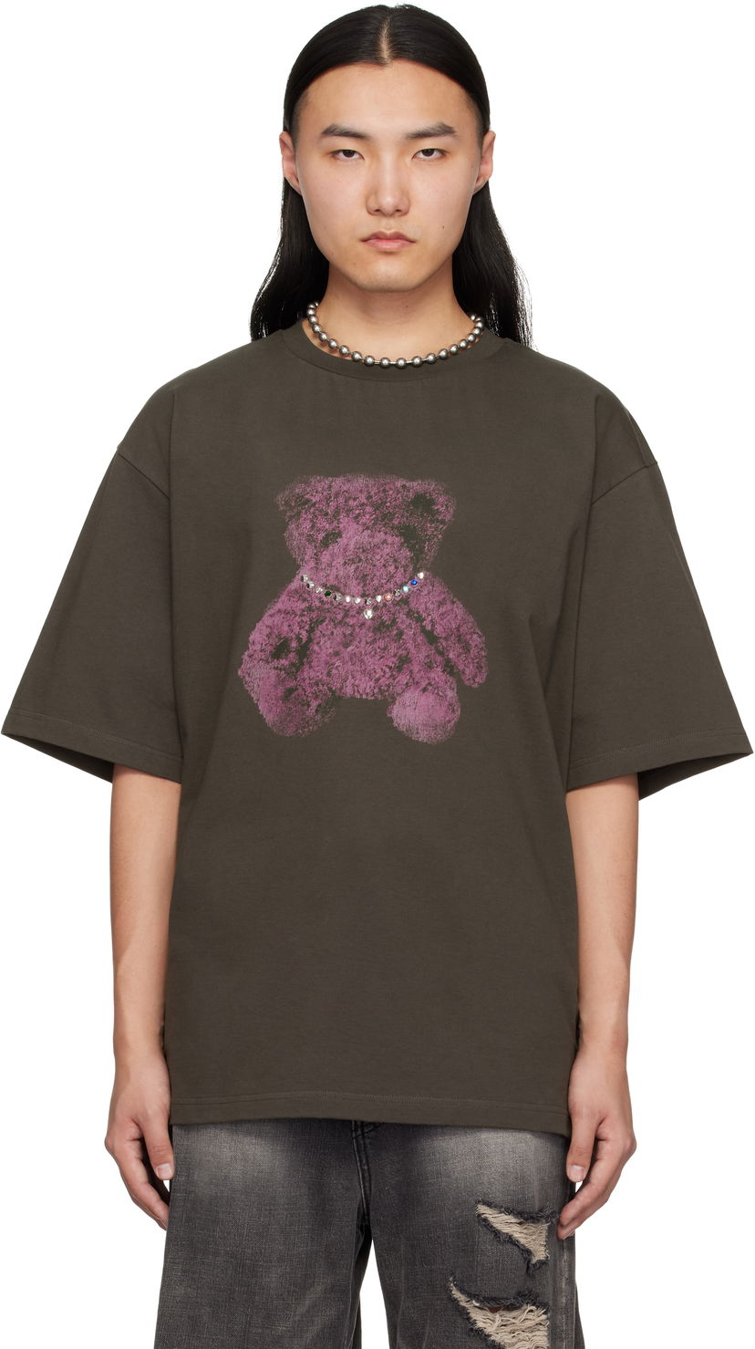 T-paita We11done We11done Pearl Bear Graphic T-Shirt Ruskea | WD-TT0-25-757-U-CH