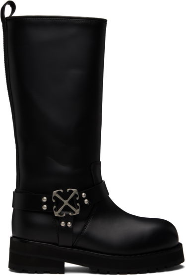 Vaatteet Off-White Off-White Off Track Leather Boots Musta | OWIE045C99LEA0011072, 0