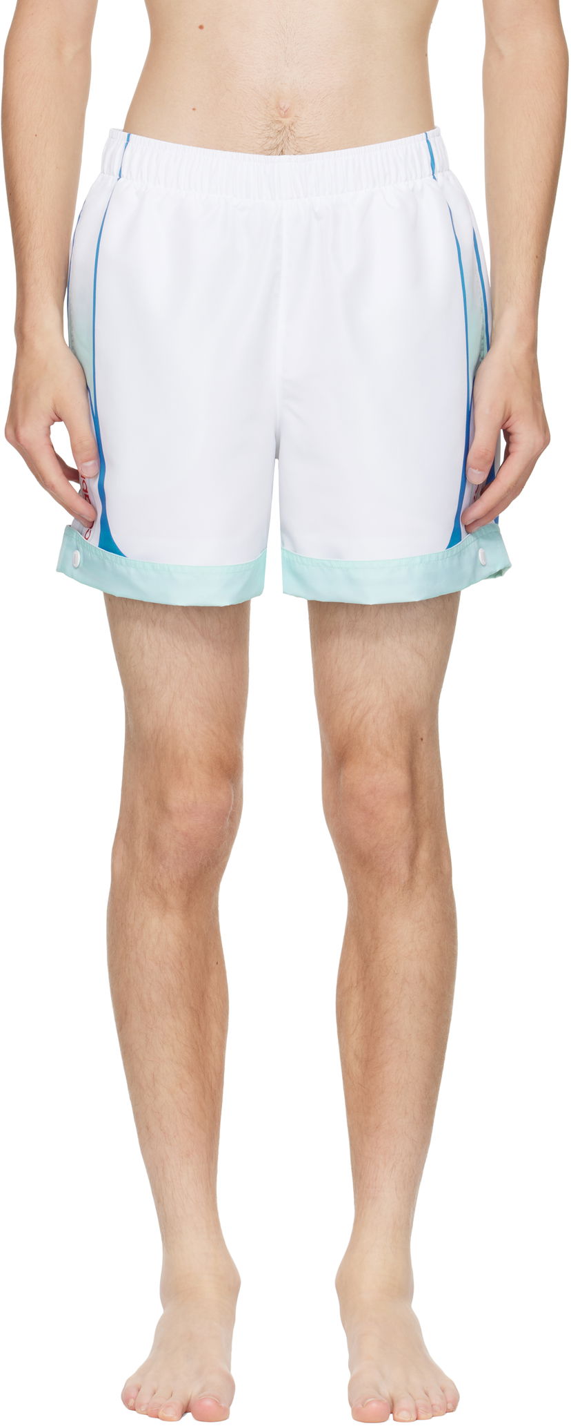 Uimapuvut Casablanca Casablanca Logo Swim Shorts Valkoinen | MPF25-SWM-065-01