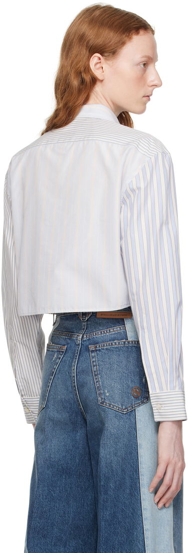 Paita Stella McCartney Stella McCartney Striped Cropped Shirt Sininen | 6200553CJ303, 2