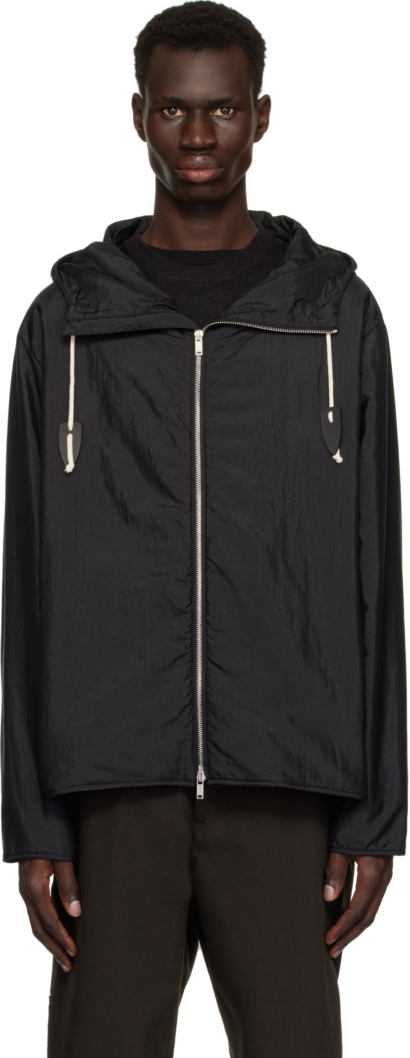 Tuulitakki Jil Sander Jil Sander Hooded Sportswear Jacket Musta | J47SW0012_J70003