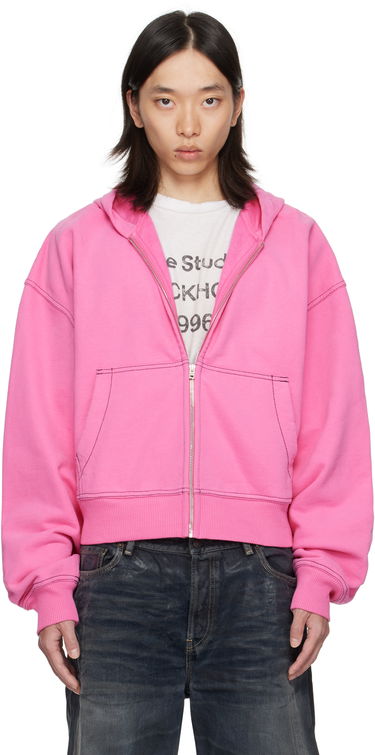 Huppari Acne Studios Acne Studios Zip-Up Hoodie Vaaleanpunainen | CI0208-, 0