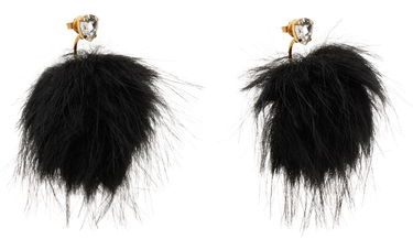 Korvakorut Simone Rocha Simone Rocha Crystal Stud Pompom Earrings Musta | ERG505 1090, 1