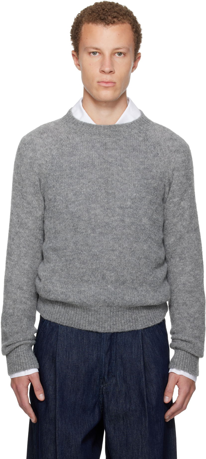 Villapaita Dries Van Noten Raglan Sweater Harmaa | 252-021223-2709