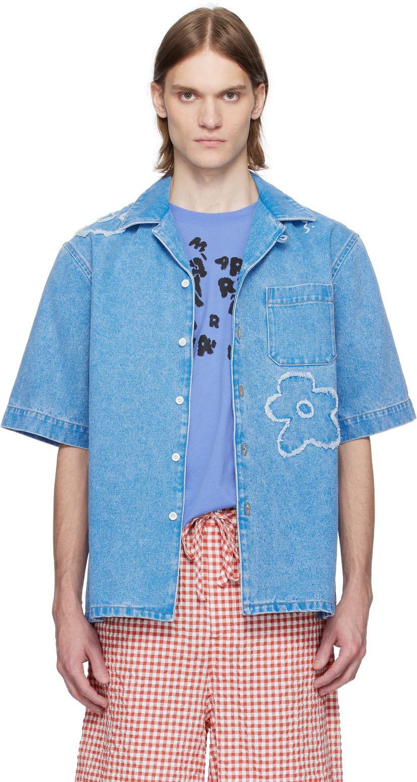 Paita Marni Marni Bowling Denim Shirt Sininen | CUJU0017QS USCX34