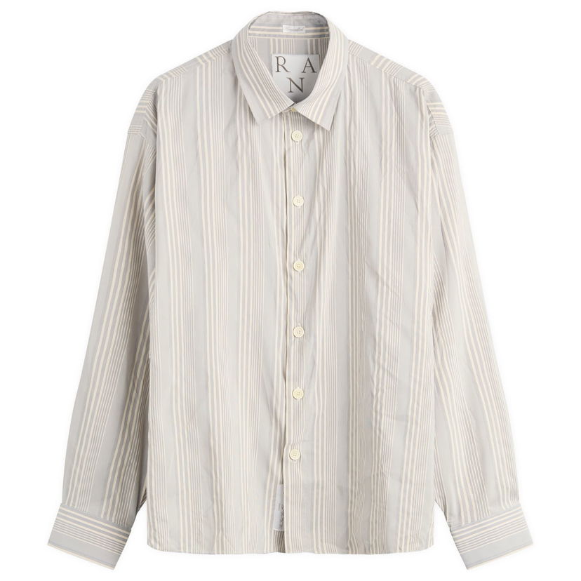 Paita Ranra Ranra Classic Striped Shirt, Size Large Sininen | AMFW25LS01545-R020