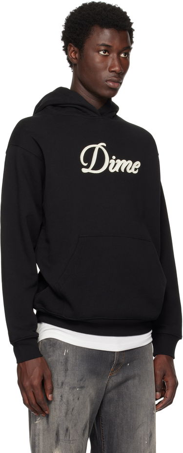 Huppari Dime Cursive Hoodie Musta | DIMESU2543BLK, 1