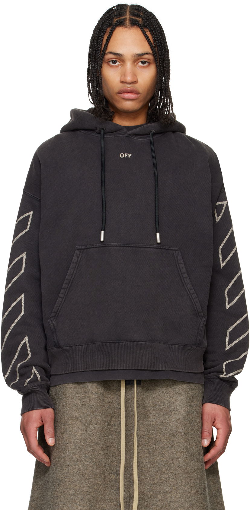 Huppari Off-White Off-White Arrow Skate Martyrdom Hoodie Musta | OMBB085S25FLE00P1361