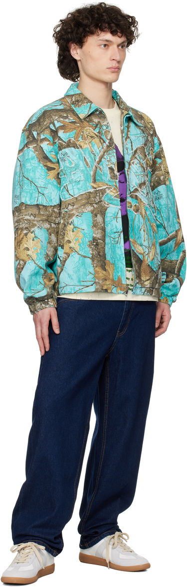 Tuulitakki Awake NY Awake NY Frayed Script Coach Jacket Turkoosi | AWK-SP25-OT004, 3
