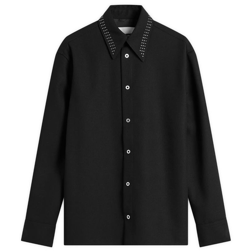Paita Jil Sander Jil Sander Wool Canvas Shirt, Size Large Musta | J22DL0318-J41557-001