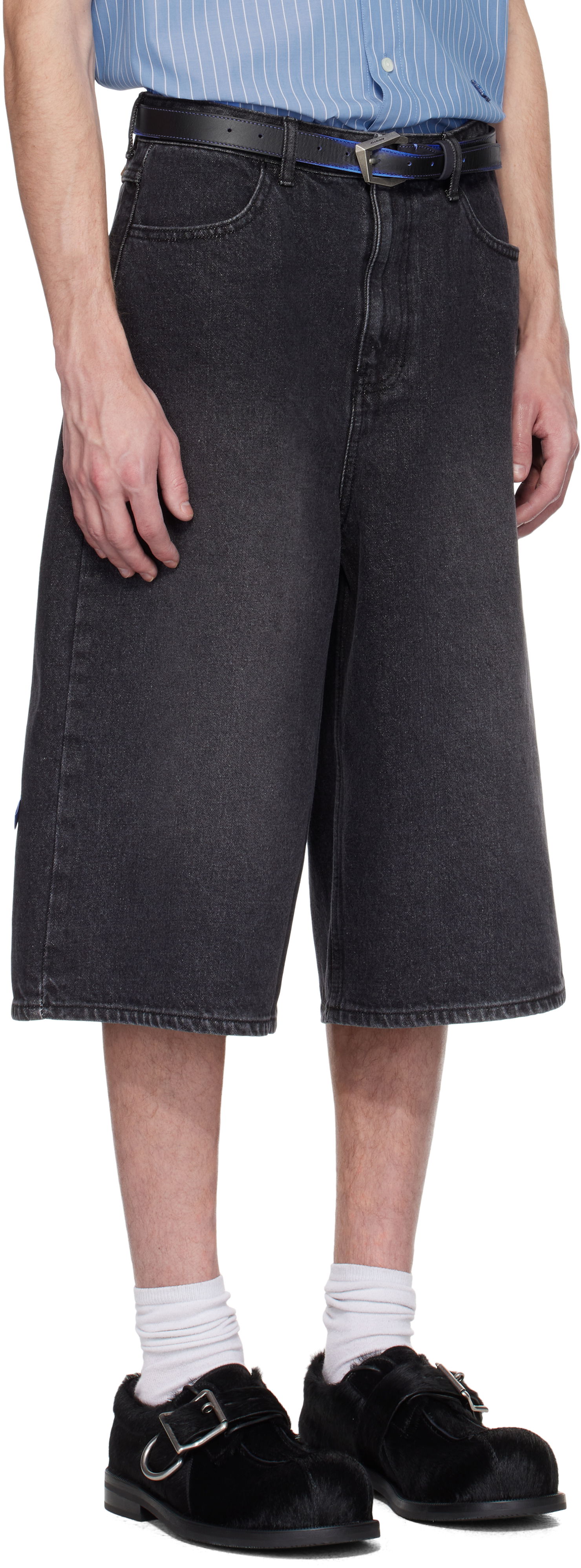 Shortsit ADER ERROR ADER error Sig; TRS Tag 01 Denim Shorts Musta | BN42FYJE0201BK, 1