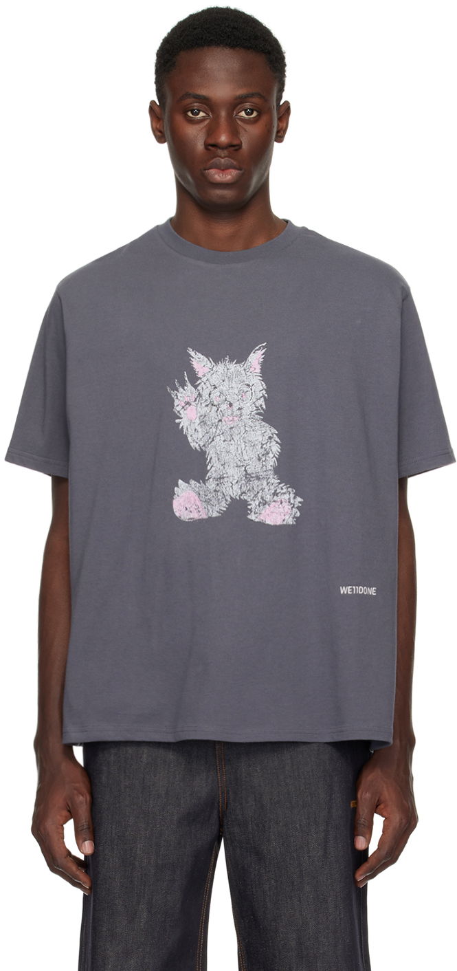 T-paita We11done Printed T-Shirt Harmaa | WD-TT1-24-765-U-CH