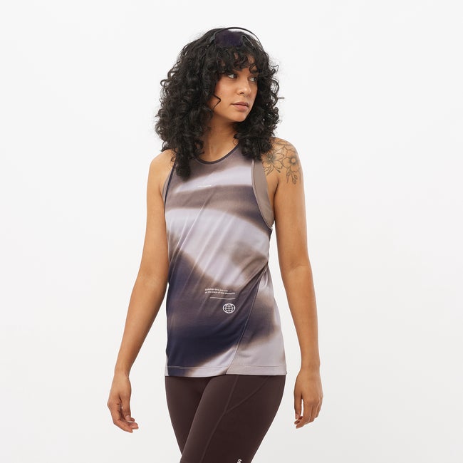 Tankkitoppi Salomon Core Graphic Training Tank Top Violetti | LC2460400