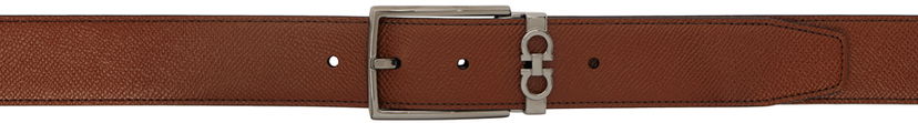 Vyöt FERRAGAMO Reversible Gancini Leather Belt Ruskea | 709528