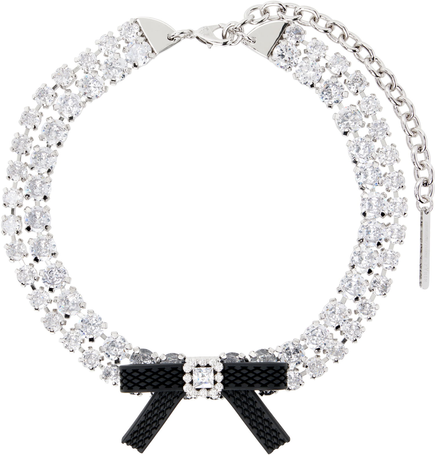 Kaulakoru SHUSHU/TONG SHUSHU/TONG YVMIN Edition Rubber Bow Gemstone Choker Metallinen | 21375BLK00NN, 0