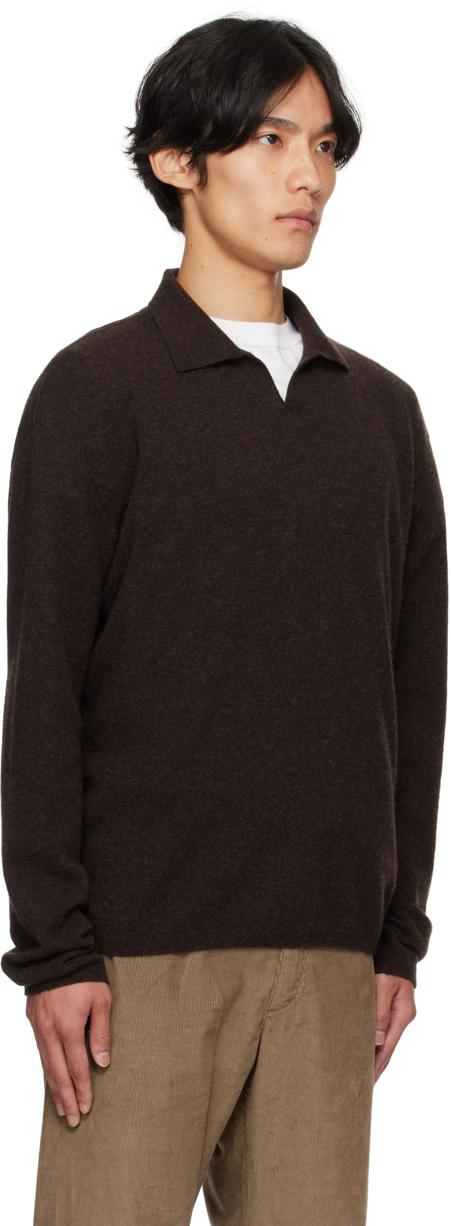 Villapaita The Row The Row Franz Knit Polo Ruskea | 1015-Y556, 1